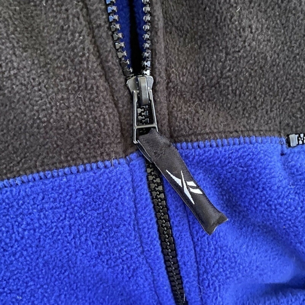Reebok Blue Black Pullover Jacket Half Zip Xl - image 6